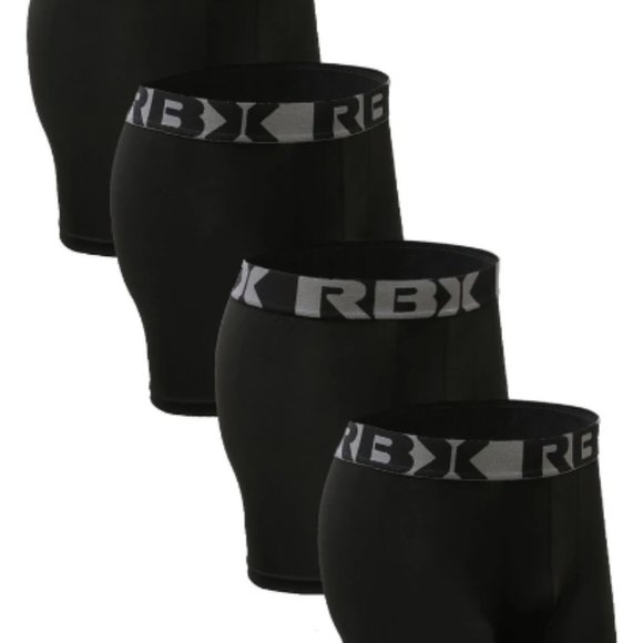 RBX Underwear & Socks Rbx 4pack Performance Boxer Briefs Medium